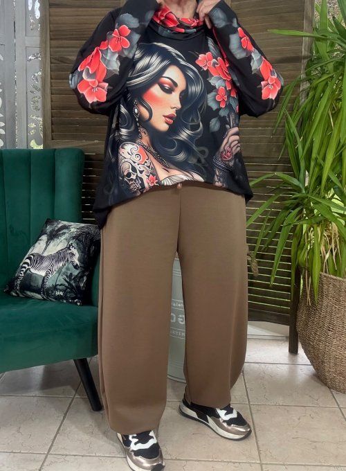 Pantalon Barrel Pants coupe dite "Balloon" camel confort +++ du 38 au 52
