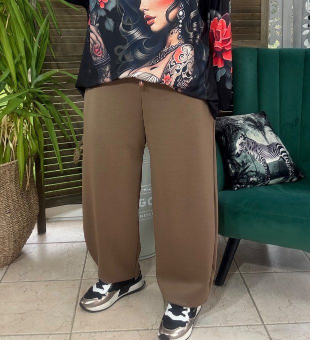 Pantalon Barrel Pants coupe dite "Balloon" camel confort +++ du 38 au 52