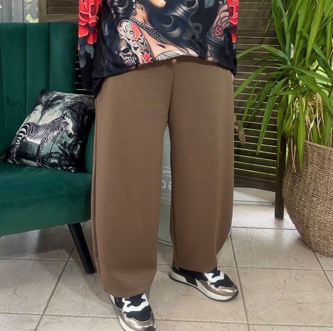 Pantalon Barrel Pants coupe dite "Balloon" camel confort +++ du 38 au 52