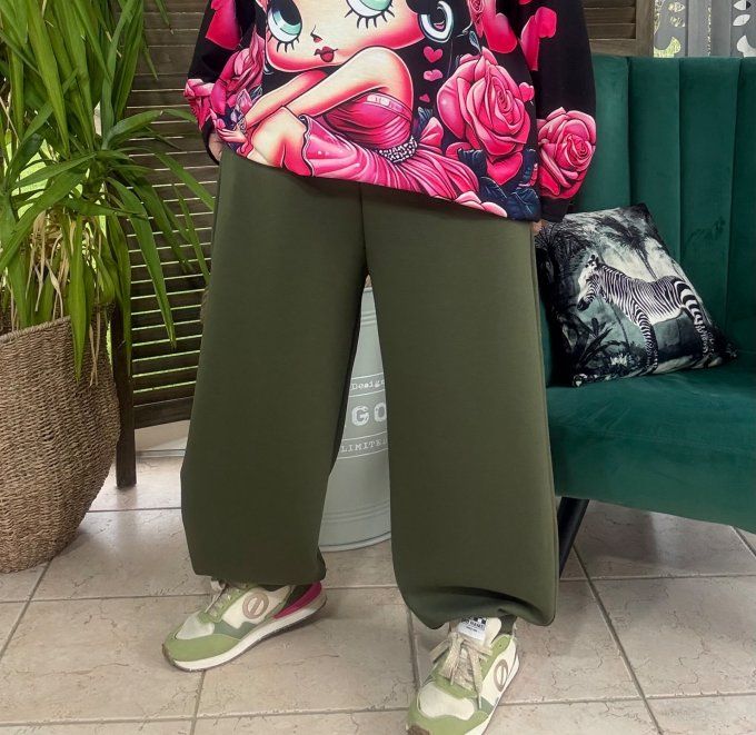 Pantalon Barrel Pants coupe dite "Balloon" kaki confort +++ du 38 au 52