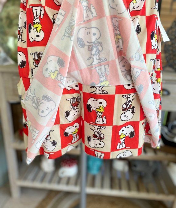 Jupe -short ample rouge Portraits de Snoopy all-over du 38 au 54
