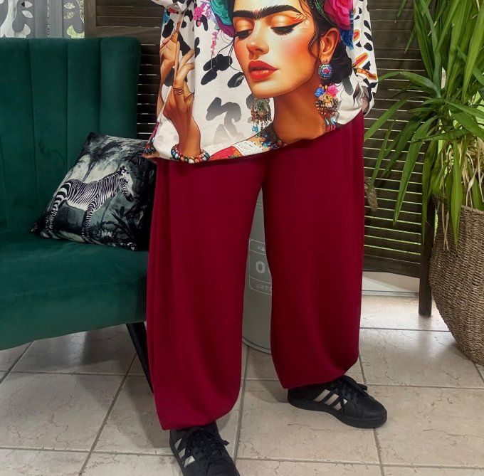 Pantalon Barrel Pants coupe dite "Balloon" grenat confort +++ du 38 au 52 