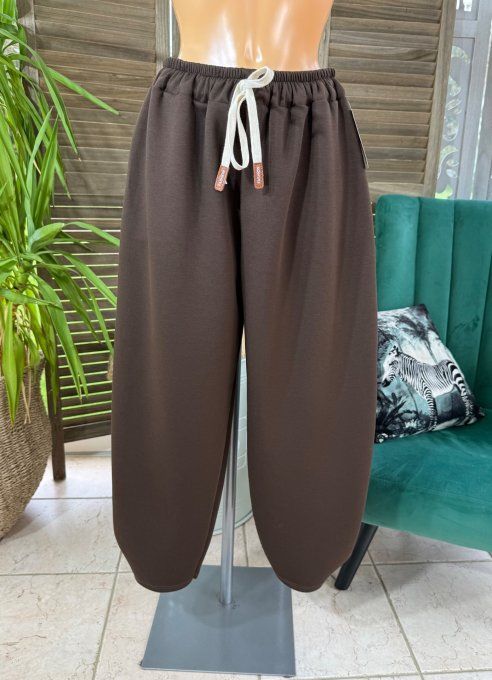 Pantalon Barrel Pants coupe dite "Balloon" chocolat confort +++ du 38 au 52