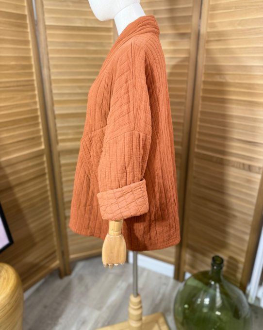 Veste matelassée coton Brique douceur +++++ du 40 au 52 et même + 