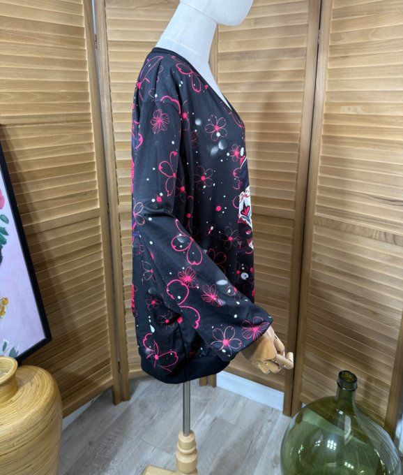 Sweat ample col V manches longues The Catrina Mexican Skulls Girl du 40 au 52