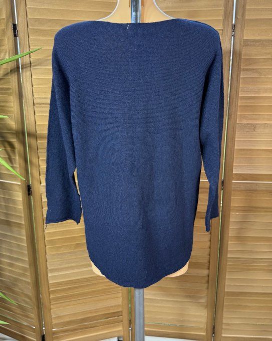 pull fin marine col bateau douceur +++ du 34 au 44