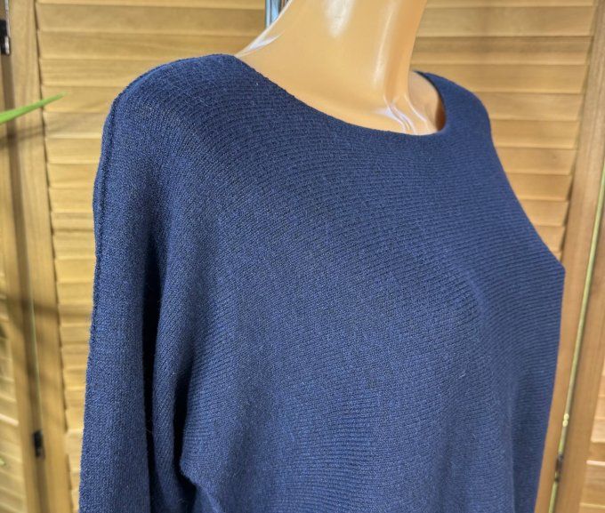 pull fin marine col bateau douceur +++ du 34 au 44