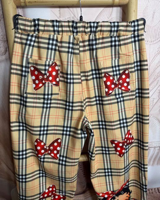 pantalon jogg dit "magique" carreaux Tartan Betty Boop confort ++++ du 40 au 50 
