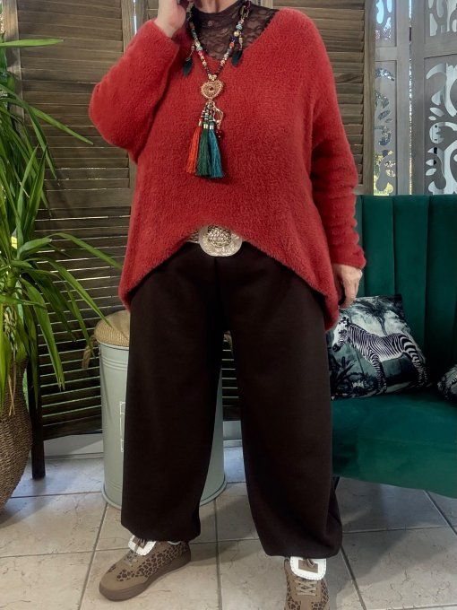 Pantalon Barrel Pants coupe dite "Balloon" chocolat confort +++ du 38 au 52