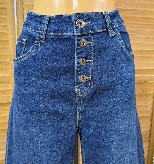 Jeans Straight Legs Brut coupe droite boutons argentés stretch ++ du 42/44 au 48/50