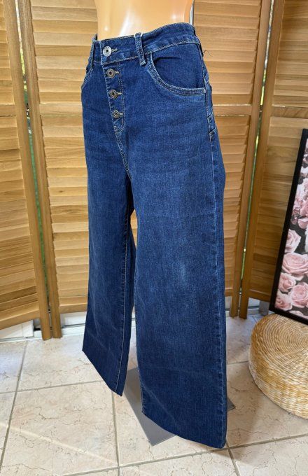 Jeans Straight Legs Brut coupe droite boutons argentés stretch ++ du 42/44 au 48/50