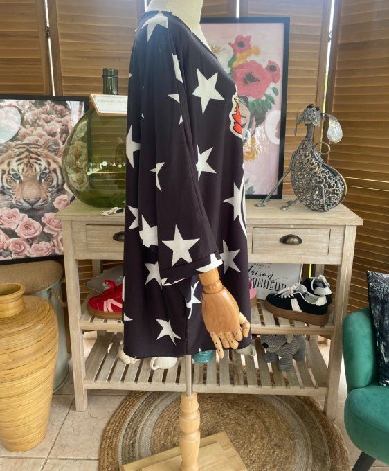 Tunique trapèze oversize manches courtes Le Petit Prince du 42 au 56/58 et même + 