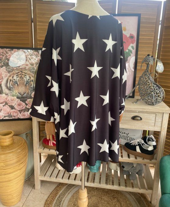 Tunique trapèze oversize manches courtes Le Petit Prince du 42 au 56/58 et même + 