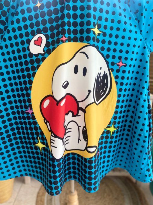 Coupe-vent imperméable à capuche oversize bleu Snoopy in Love du 42 au 52/54