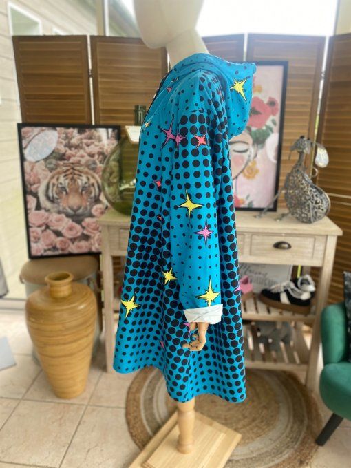 Coupe-vent imperméable à capuche oversize bleu Snoopy in Love du 42 au 52/54