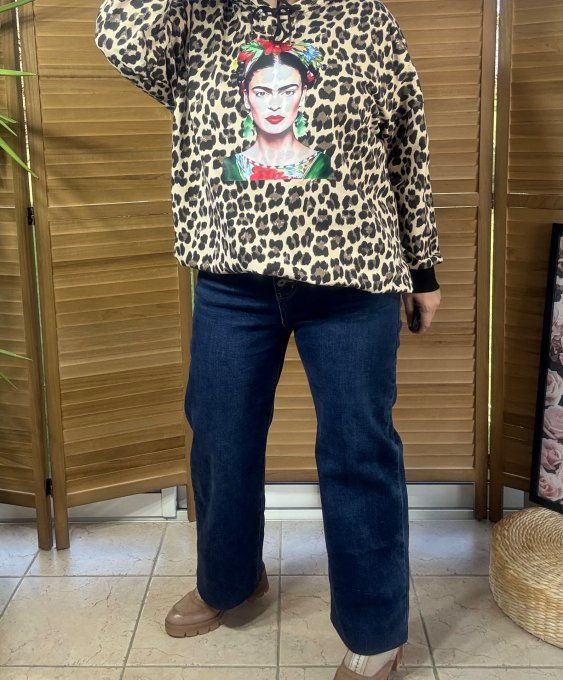 Jeans Straight Legs Brut coupe droite boutons argentés stretch ++ du 42/44 au 48/50