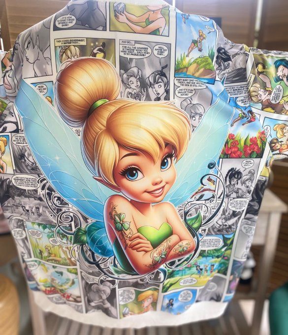 Blouson fin bombers ample effet BD Comics La Fée Clochette du 40 au 50 et même + 