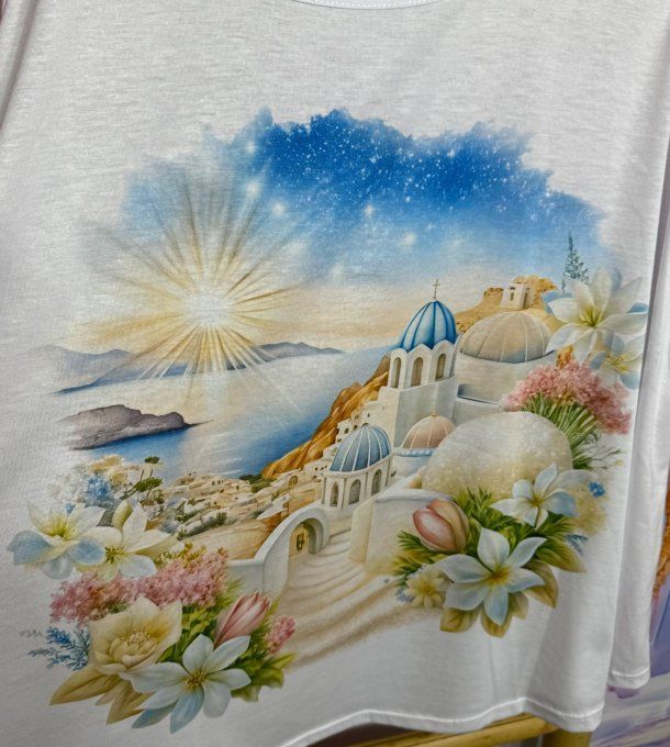 Débardeur trapèze blanc Santorin Greece Vibes du 40 au 50/52 