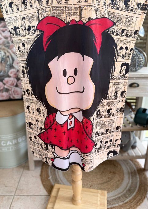 Robe courte ou tunique longue effet BD Comics Mafalda du 42 au 52 