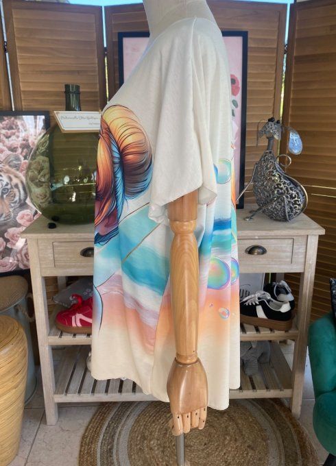 Top fin ample écru La Fée Clochette Summer Beach du 40 au 52  