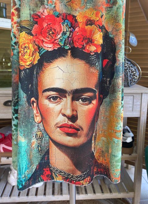 Caraco Débardeur Top trapèze satiné mat & dentelle Frida Kahlo du 40 au 52  