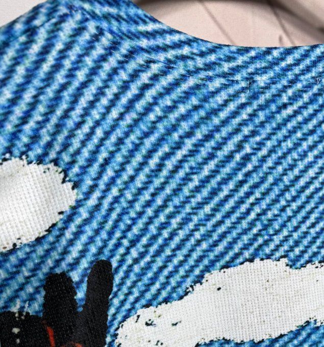 Sweat velours ras effet tricoté Les chiens et les chats douceur ++++ du 40 au 52/54 