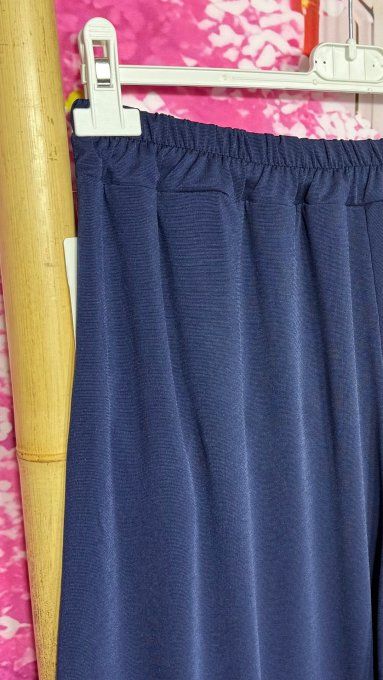 Bermuda Jort marine short long cuisses larges façon Jupe culotte stretch +++ du 38 au 54/56 