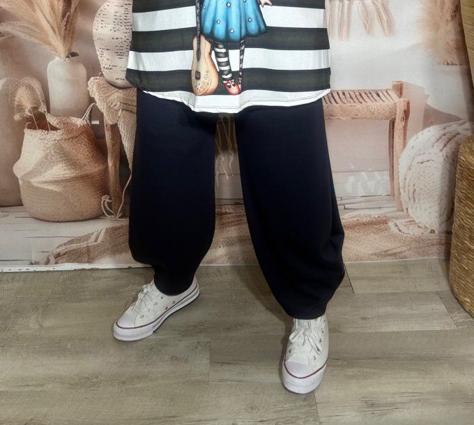 Pantalon Barrel Pants coupe dite "Balloon" marine confort +++ du 40 au 52