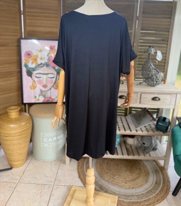 Tunique longue ou robe courte noire The Blond Music Pretty Girl du 40 au 50/52   