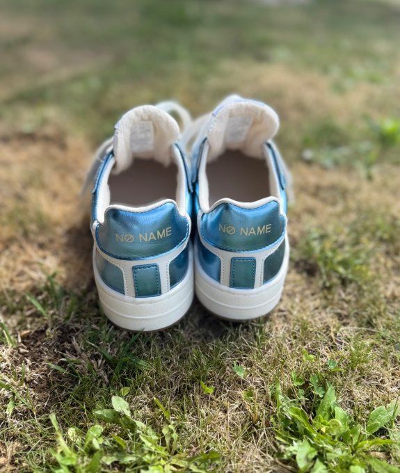 Baskets No NAME KELLY Sneaker Bleu clair métallique CUIR confort ++++  