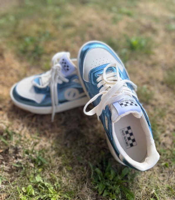 Baskets No NAME KELLY Sneaker Bleu clair métallique CUIR confort ++++  