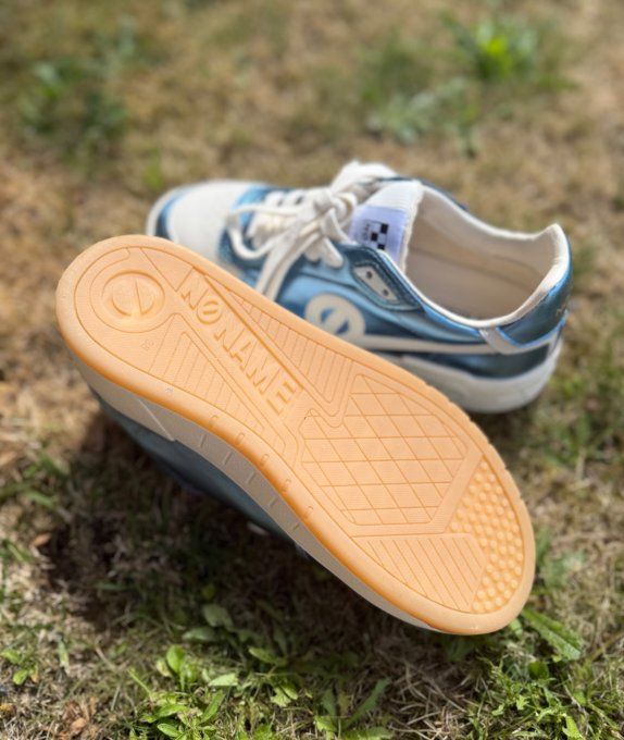 Baskets No NAME KELLY Sneaker Bleu clair métallique CUIR confort ++++  
