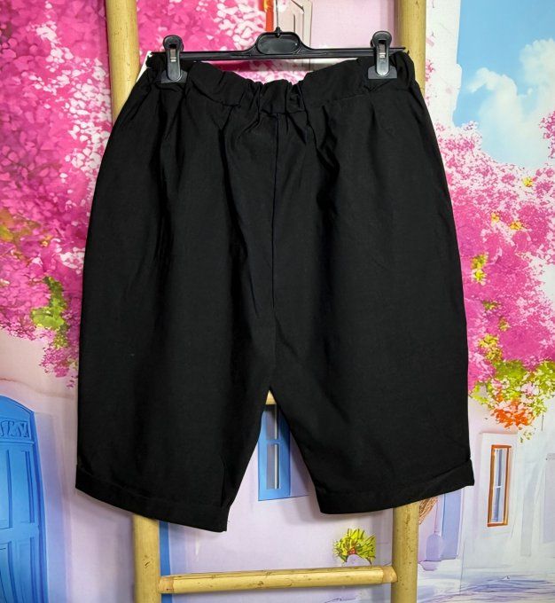 Bermuda / short long noir extensible confort ++++ du 40 au 52 