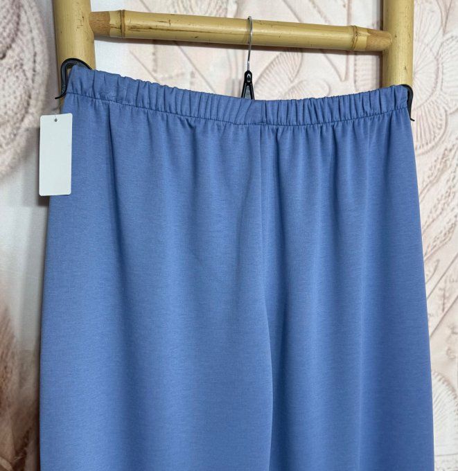 Pantalon coupe "Aladin" bleu jeans cuisses bouffantes bas élastiqué confort +++ du 40 au 50/52