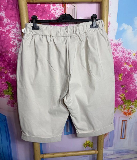Bermuda / short long beige extensible confort ++++ du 40 au 52 