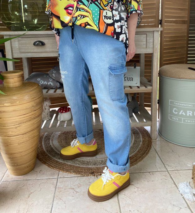 panta jogg Baggy cargo jeans stone clair fin délavé confort +++ du 38 au 46/48
