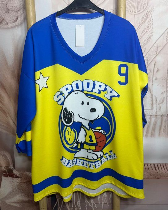 Robe ample jaune bleue Snoopy American Base-Ball Team Number 9 du 42 au 52/54 