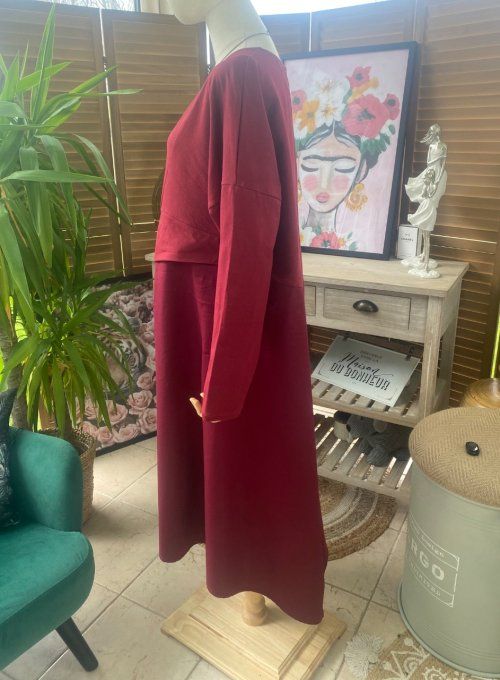 pull ample sans laine Armelle marron clair chiné col V douceur ++ étoile strass argentés du 40 au 50