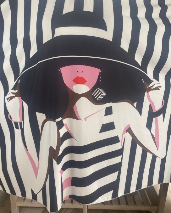 Tunique trapèze oversize manches courtes La Femme au maillot rayé du 42 au 56/58 et même +   