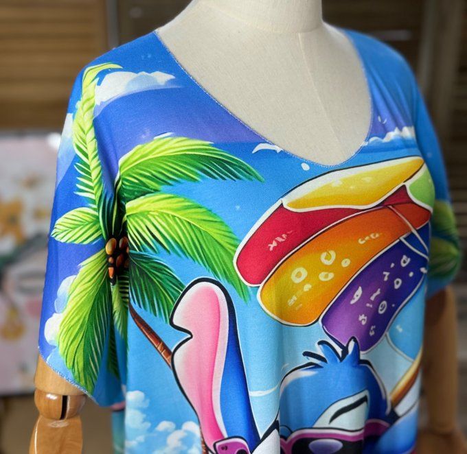 Top fin ample multicolore Stitch Fun Summer Vibes du 40 au 52 