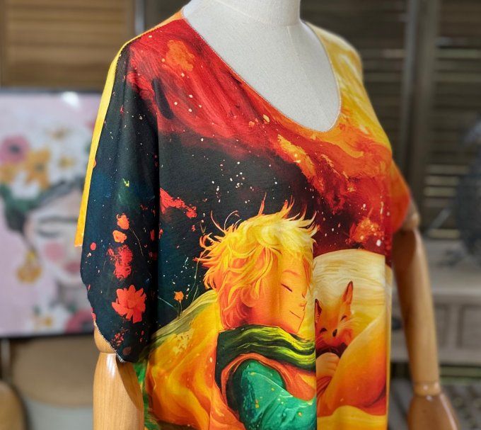 Top fin ample multicolore Le Petit Prince du 40 au 52