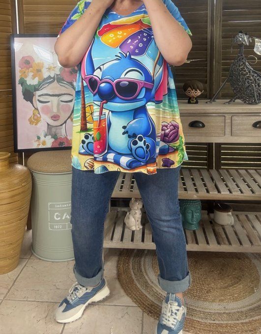 Top fin ample multicolore Stitch Fun Summer Vibes du 40 au 52 