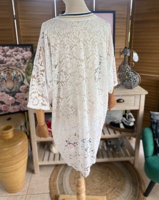 Tunique ample dentelle blanche Cruella et les Dalmatiens du 40 au 50/52  