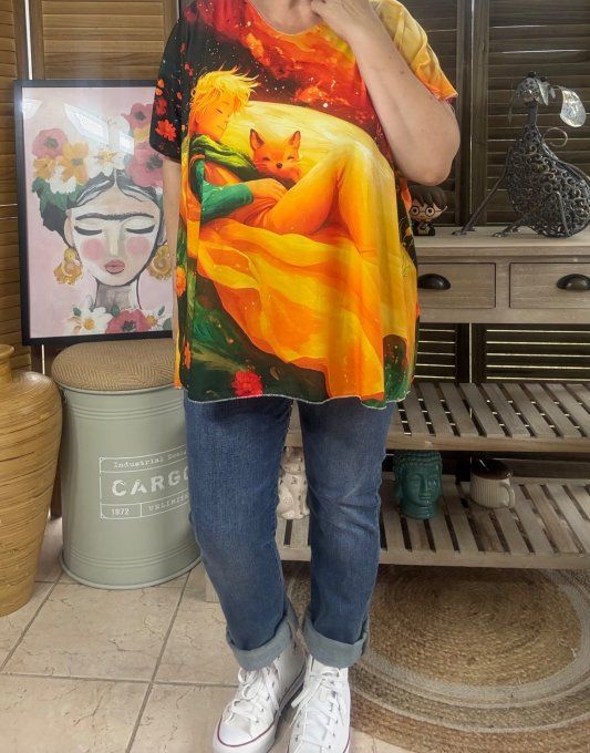 Top fin ample multicolore Le Petit Prince du 40 au 52
