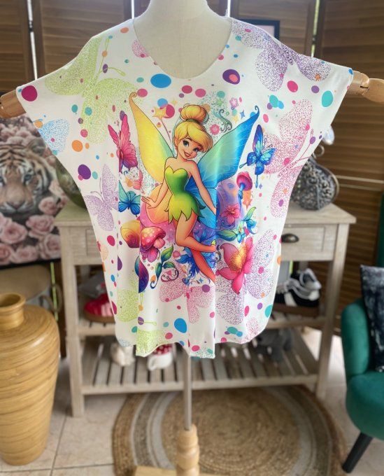 Top fin ample multicolore La Fée Clochette du 40 au 52 