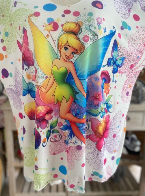 Top fin ample multicolore La Fée Clochette du 40 au 52 