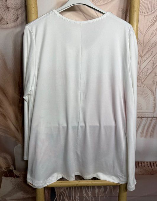 Top trapèze blanc manches longues Le petit garçon amoureux du 40 au 54/56 