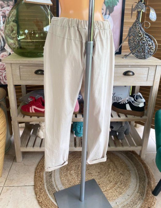 panta jogg  (dit magique) beige ultra extensible confort +++ du 40 au 48/50