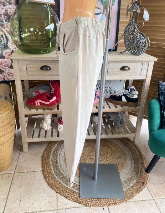 panta jogg  (dit magique) beige ultra extensible confort +++ du 40 au 48/50