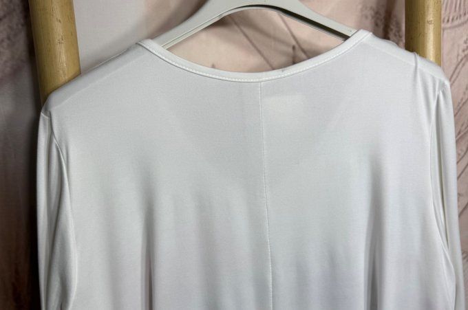 Top trapèze blanc manches longues Betty Boop Pinup rétro chic du 42 au 56/58 